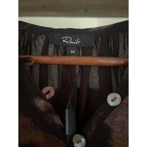 NWT Rails Indi Diffused Sandstone Blouse M - Picture 2 of 7